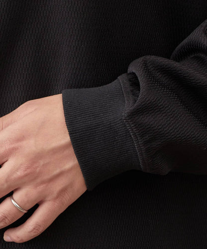 蜂巢紋亨利領套頭上衣