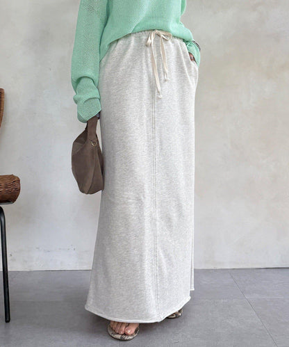 毛圈面料 長款半身裙