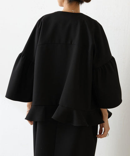 LIVETART 下襬荷葉邊夾克