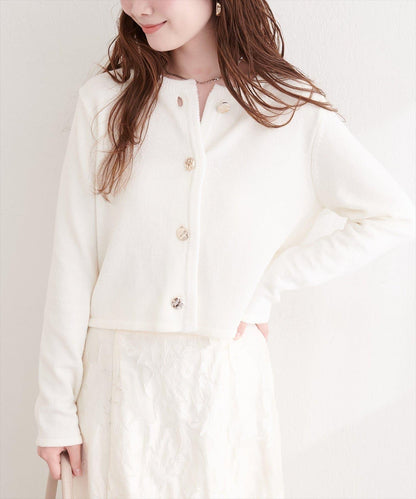 微配色 針織開衫