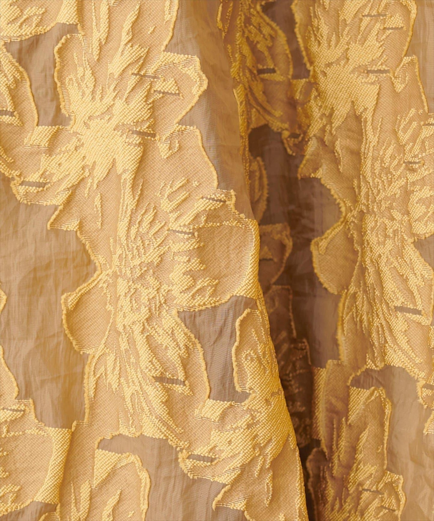 可調節長度 透紗提花 半身裙