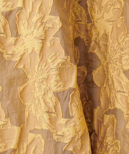 可調節長度 透紗提花 半身裙