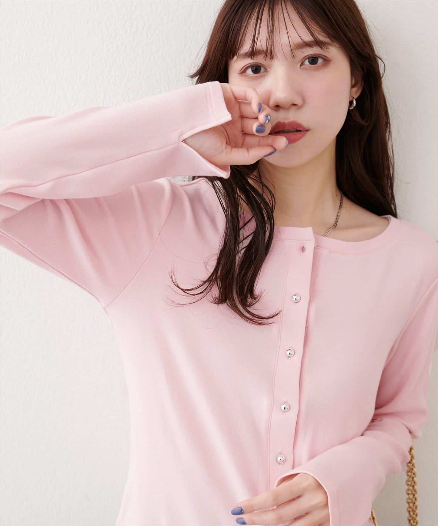 銀色紐扣 針織開衫