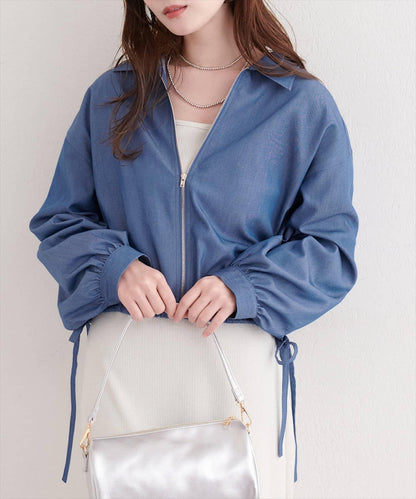 下襬抽繩短外套