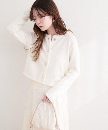 微配色 針織開衫