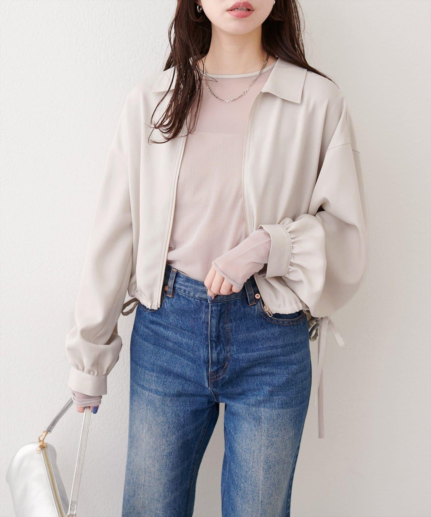 下襬抽繩短外套