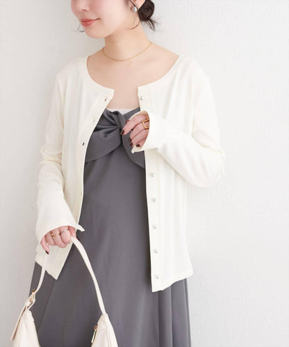 銀色紐扣 針織開衫