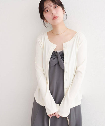 銀色紐扣 針織開衫