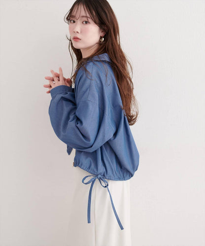 下襬抽繩短外套