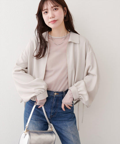 下襬抽繩短外套