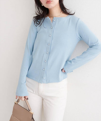 銀色紐扣 針織開衫