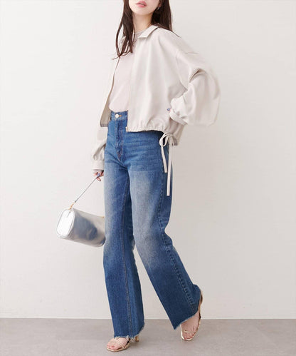 下襬抽繩短外套