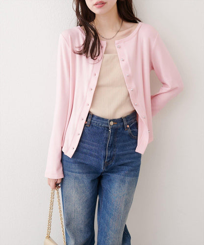 銀色紐扣 針織開衫