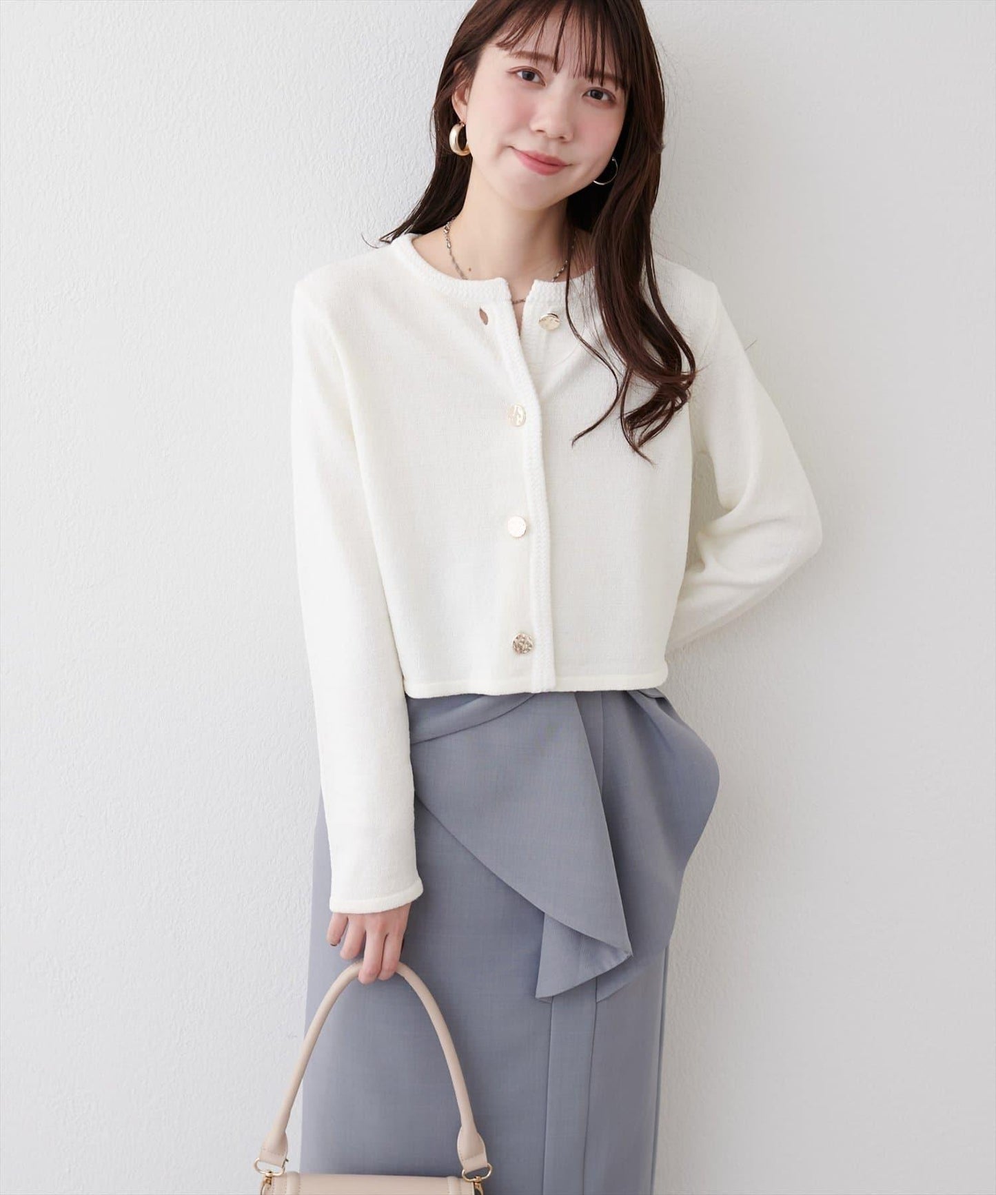 微配色 針織開衫