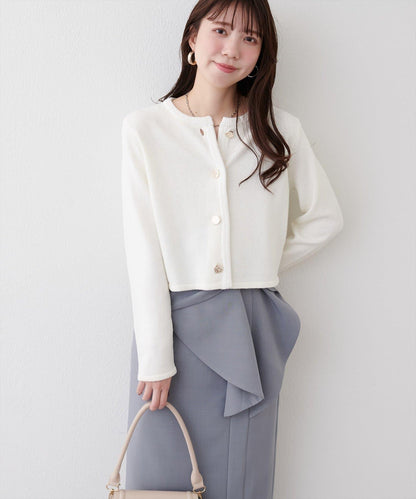微配色 針織開衫