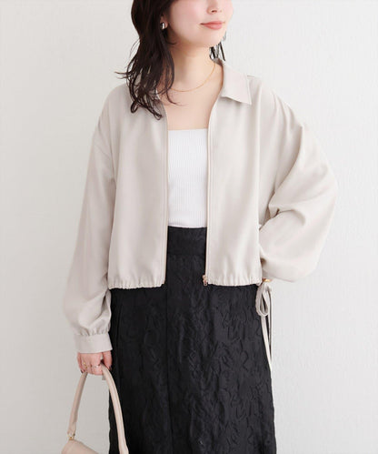 下襬抽繩短外套