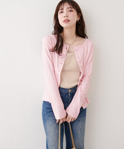 銀色紐扣 針織開衫