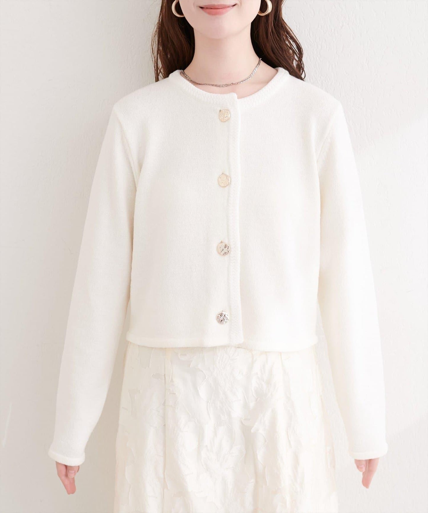 微配色 針織開衫