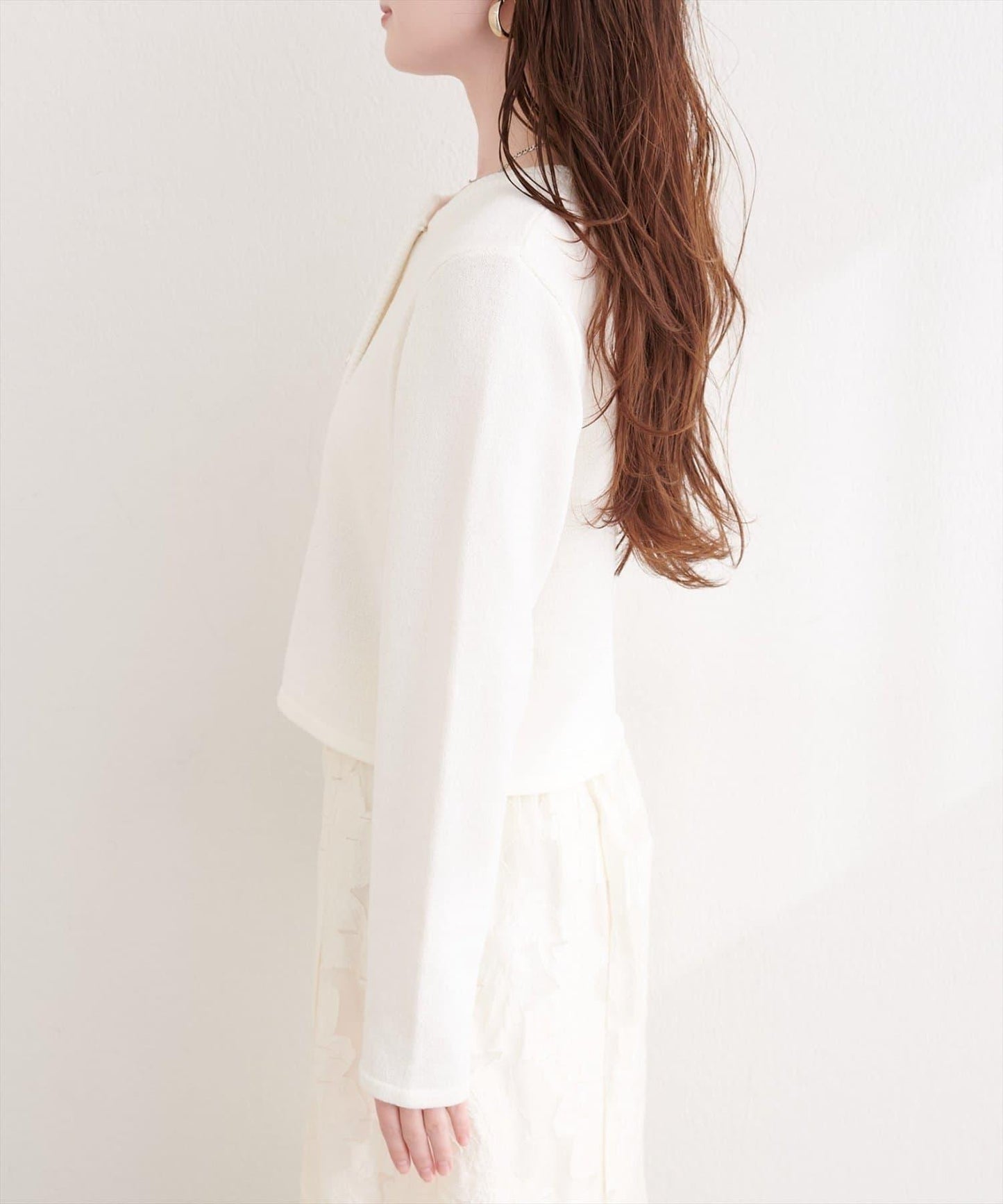 微配色 針織開衫