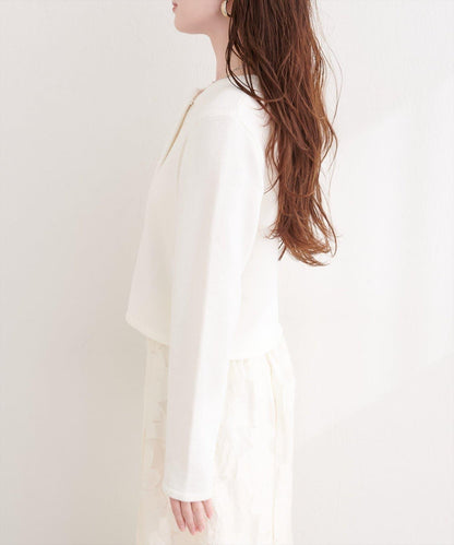 微配色 針織開衫