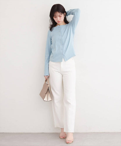 銀色紐扣 針織開衫