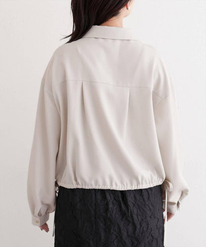 下襬抽繩短外套