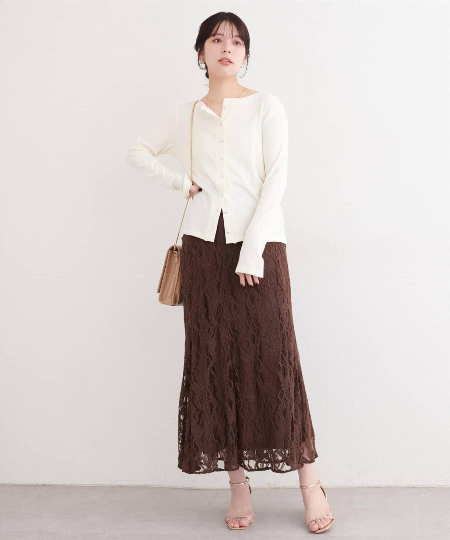 銀色紐扣 針織開衫