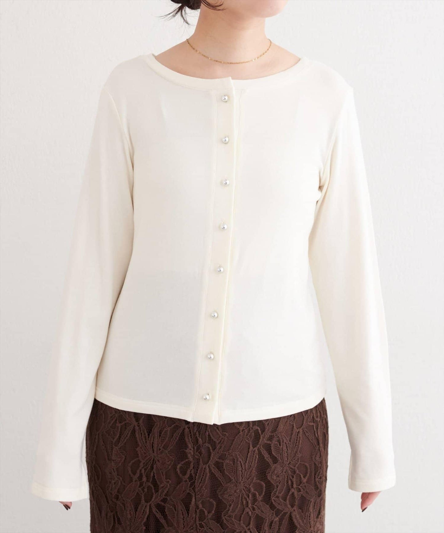 銀色紐扣 針織開衫