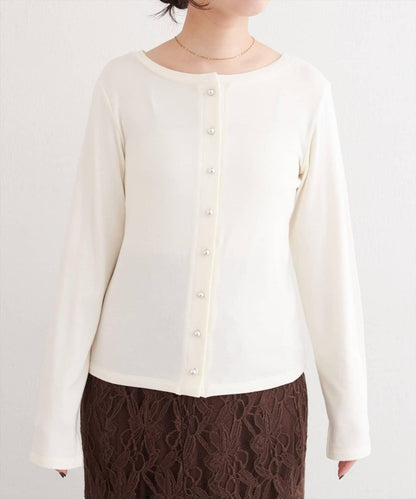 銀色紐扣 針織開衫