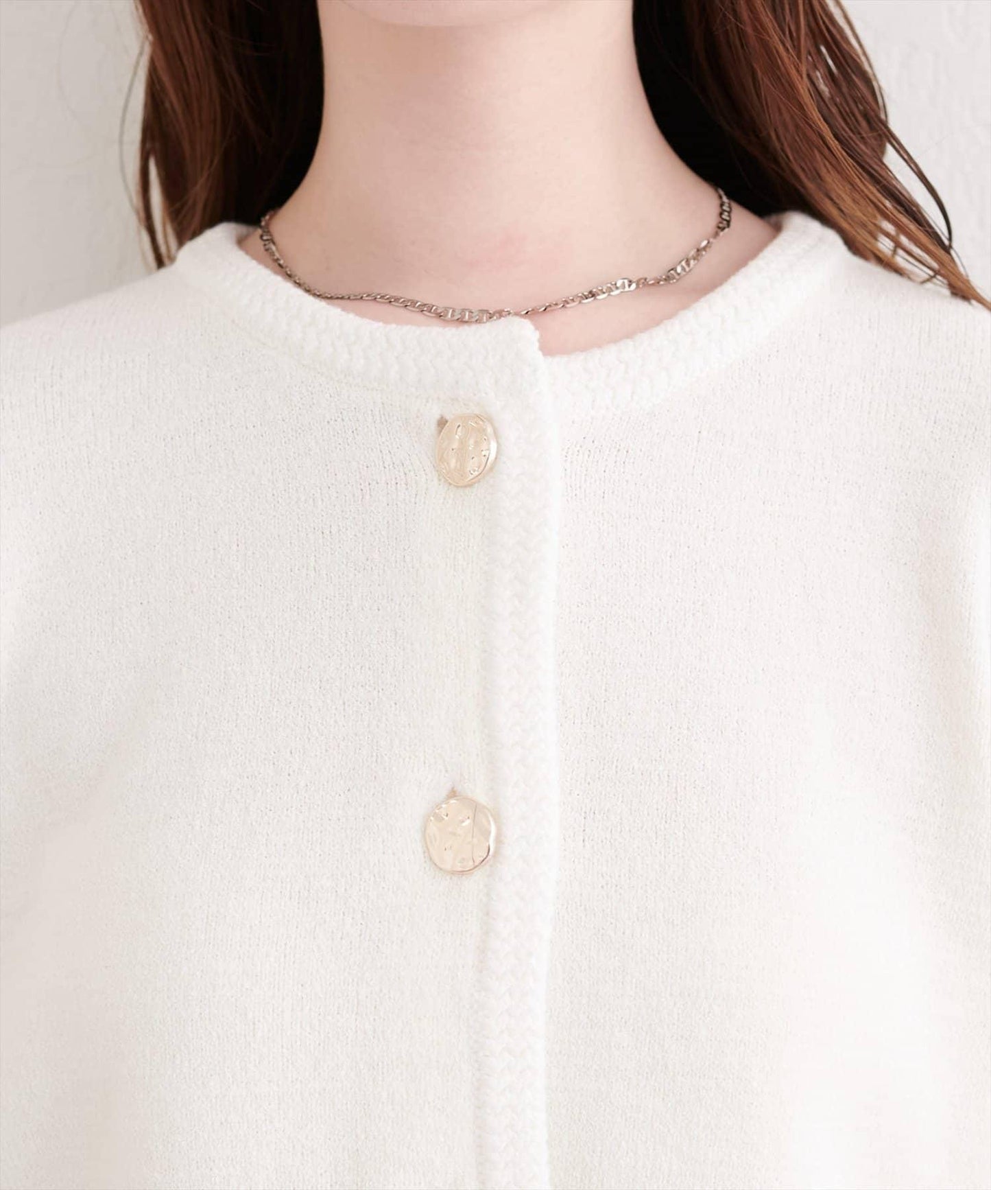 微配色 針織開衫