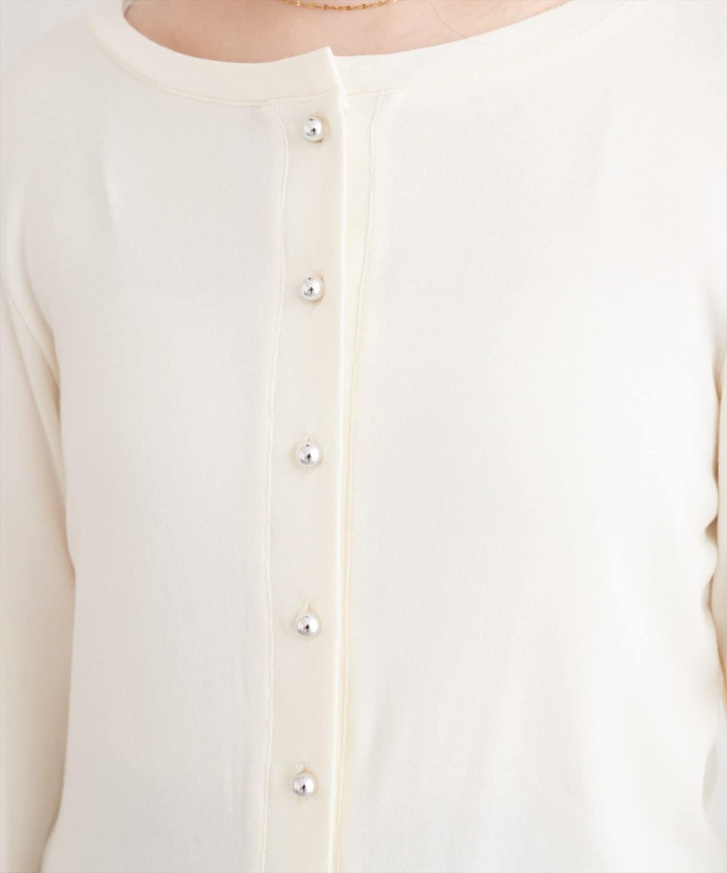 銀色紐扣 針織開衫