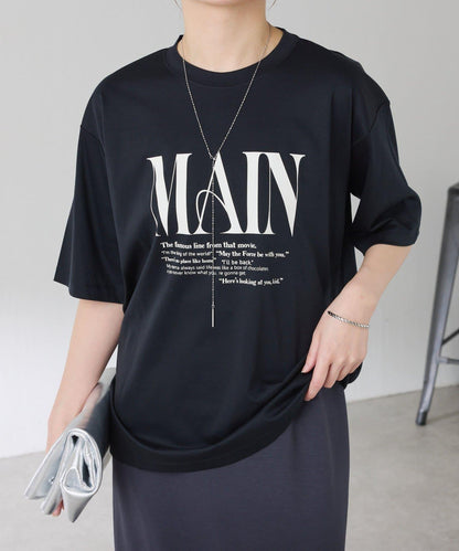 MAIN logo印花T恤
