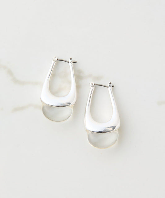 PAPILLONNER/パピヨネ 透明圓形耳環