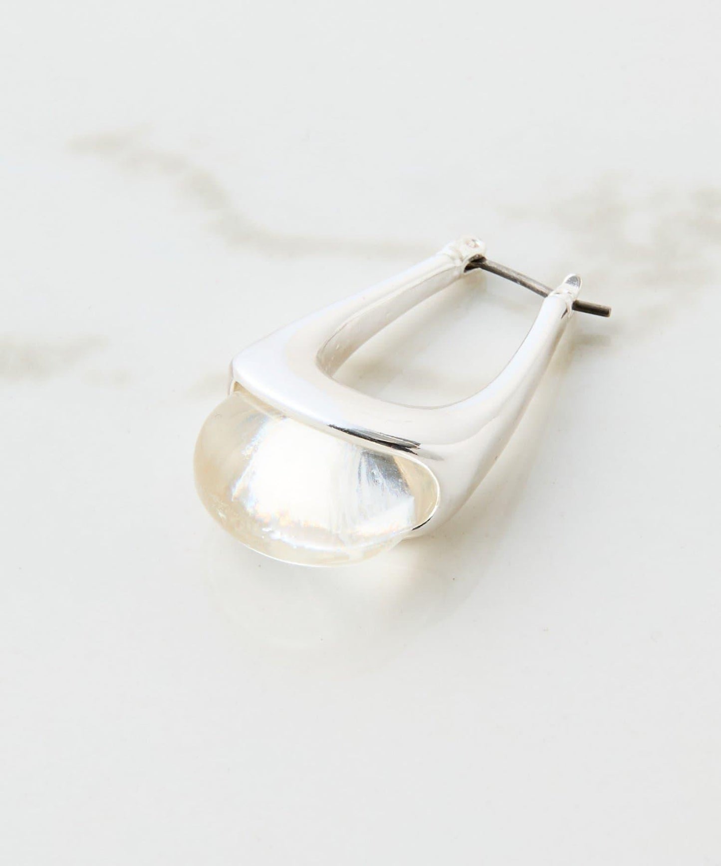 PAPILLONNER/パピヨネ 透明圓形耳環