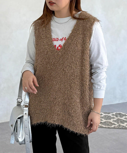 旗狀紗中長款馬甲