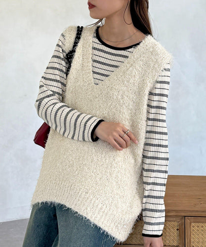 旗狀紗中長款馬甲