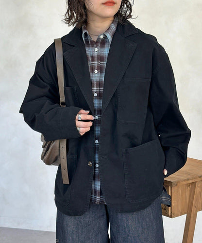 塗料染斜紋 西裝版型 西裝外套