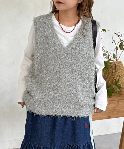 旗狀紗中長款馬甲