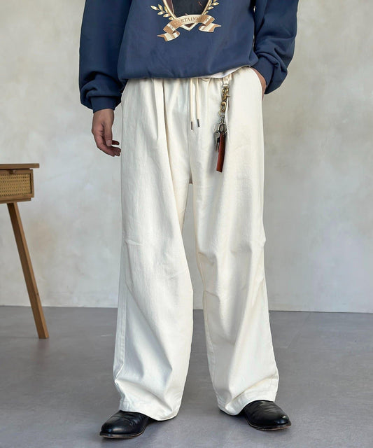 彈力斜紋 膝褶 褲子