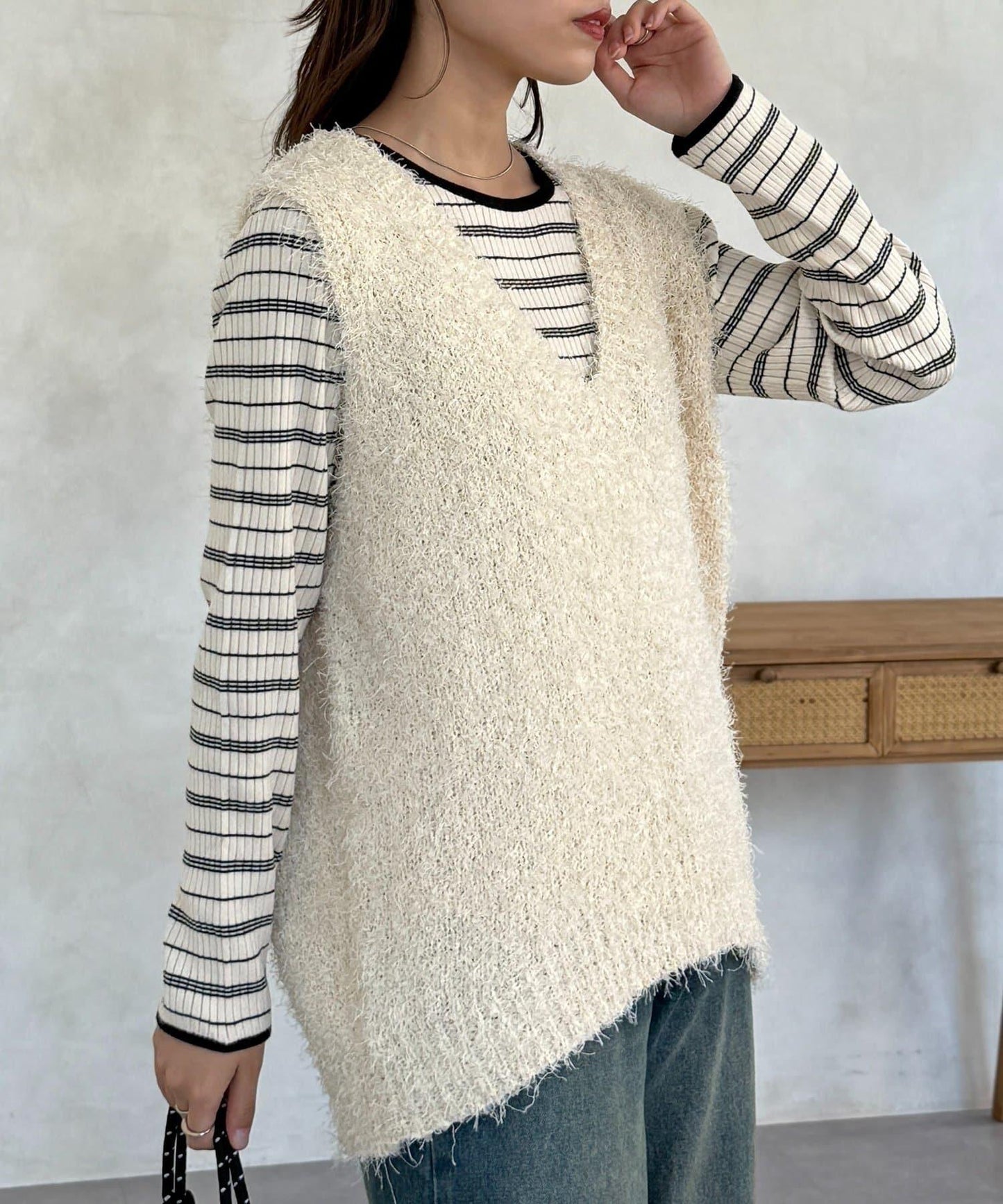 旗狀紗中長款馬甲