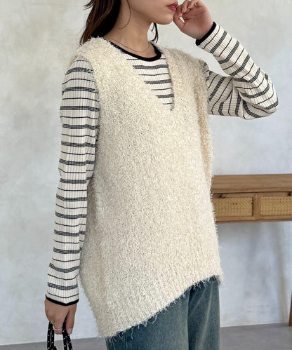 旗狀紗中長款馬甲