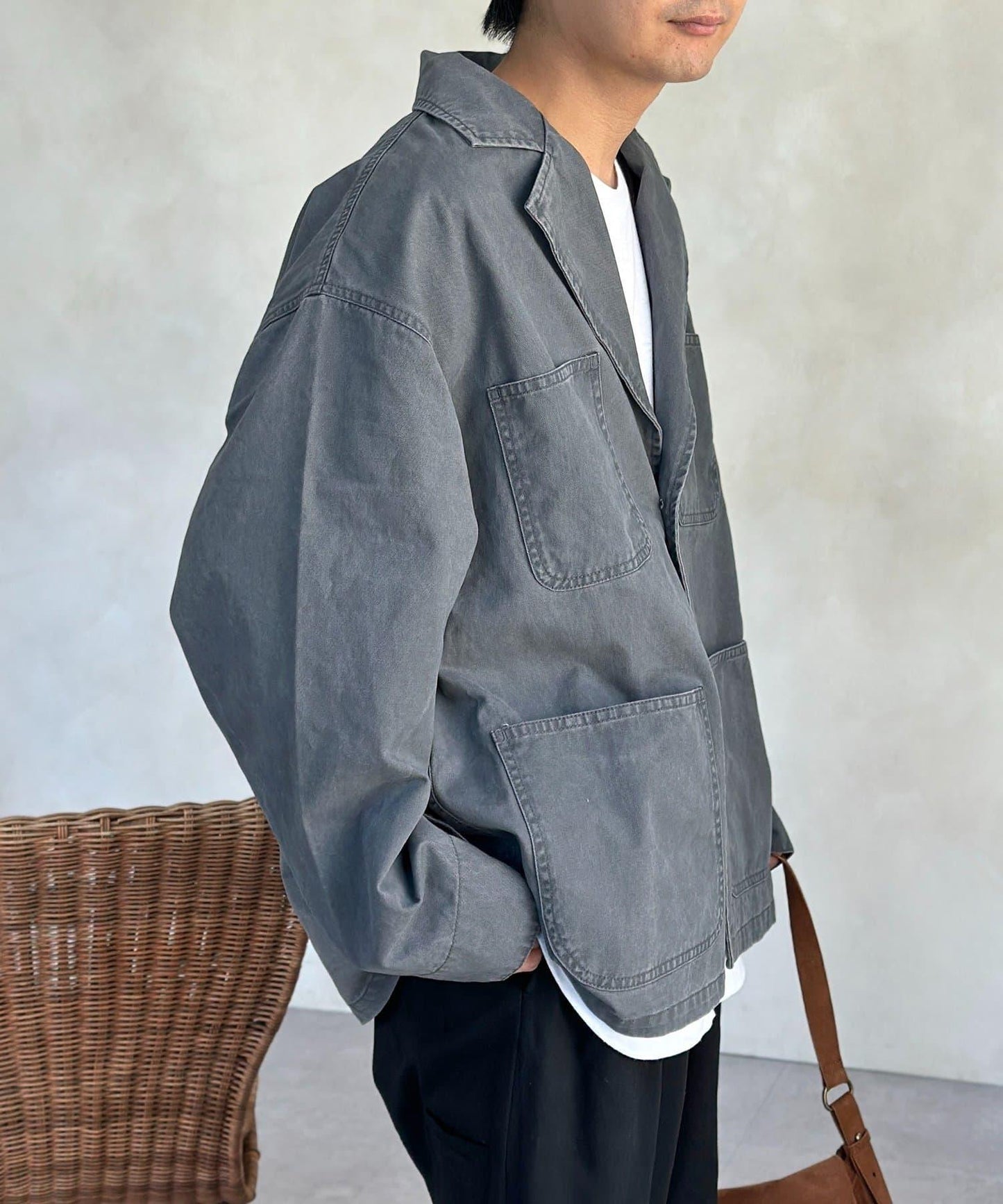 塗料染斜紋 西裝版型 西裝外套