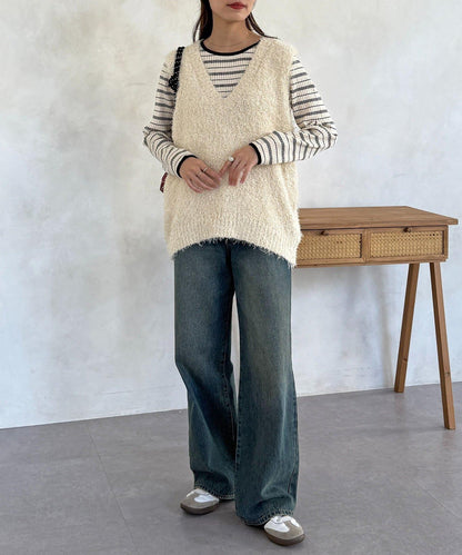 旗狀紗中長款馬甲