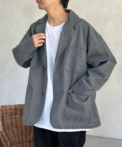 塗料染斜紋 西裝版型 西裝外套