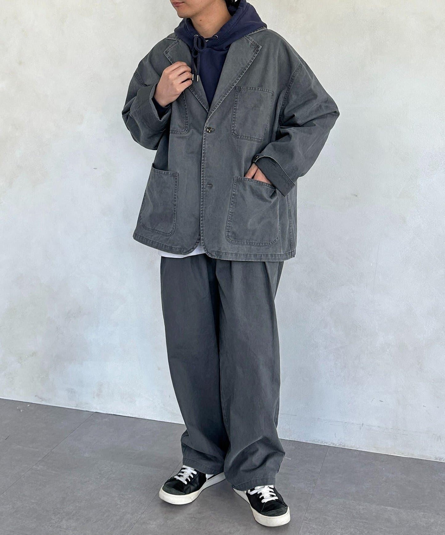 塗料染斜紋 西裝版型 西裝外套