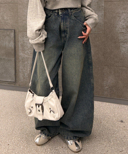 背部印花 彎刀 牛仔褲