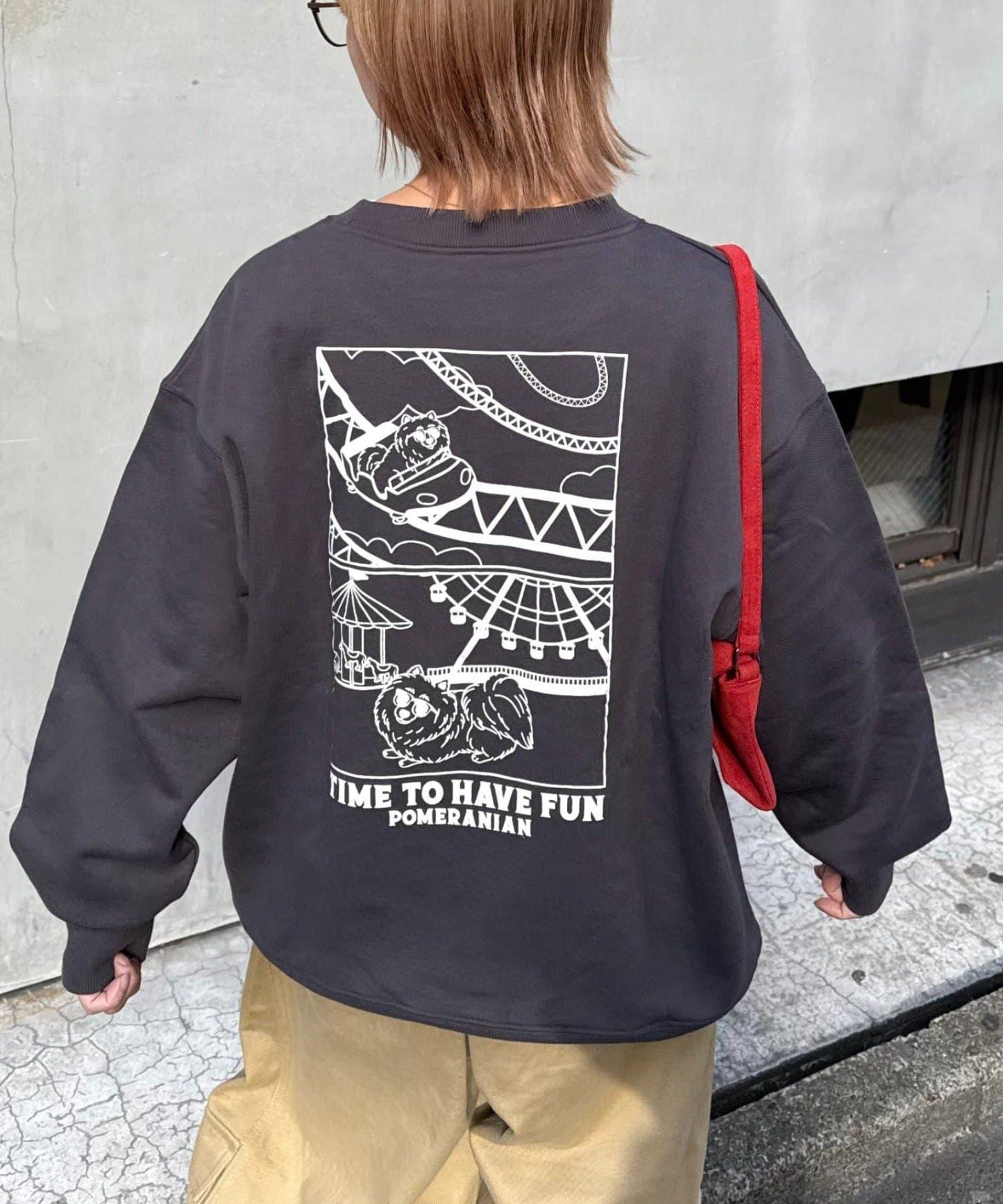 中性 DOGS刺繡Logo印花 衛衣