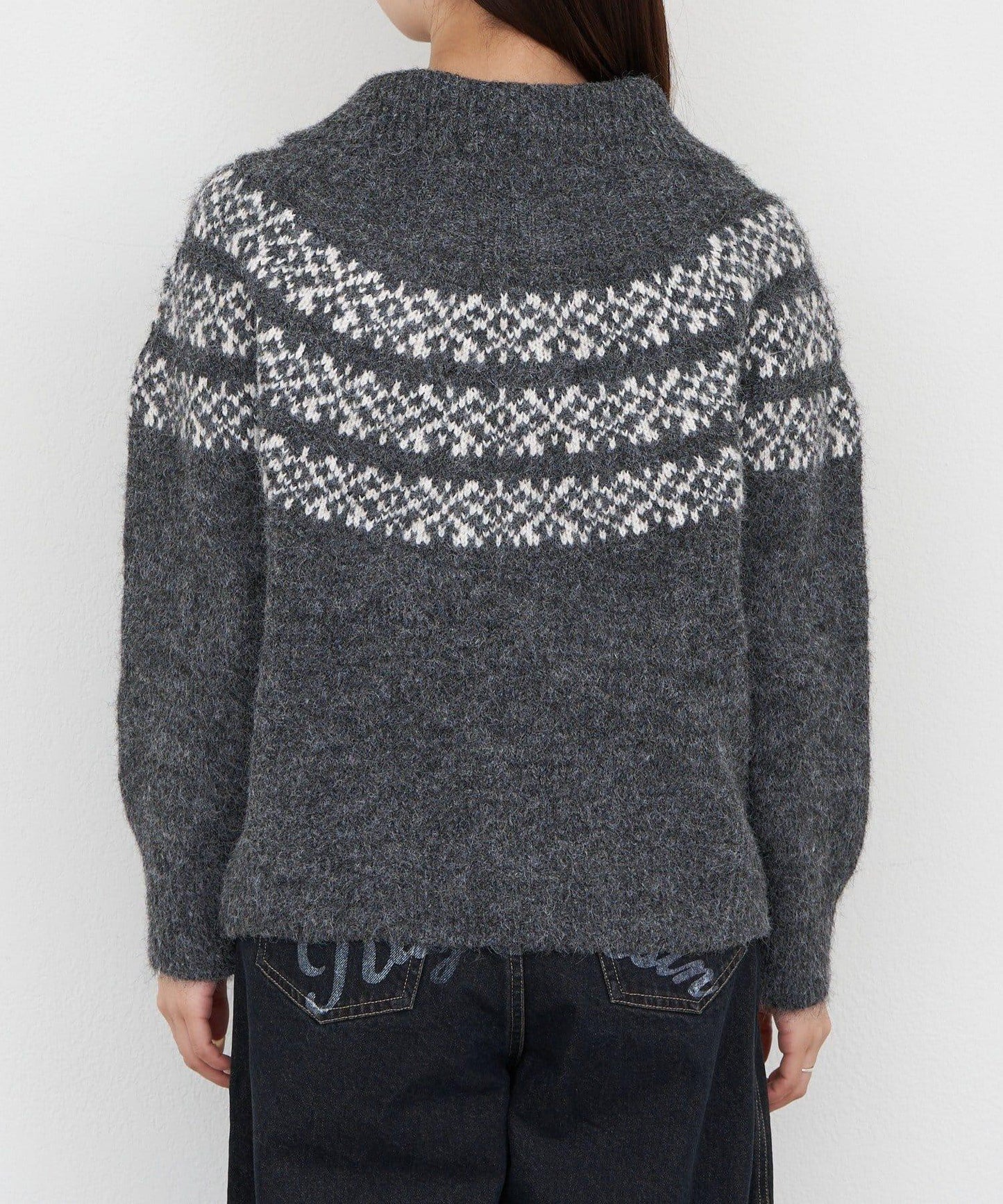 北歐半拉鍊針織針織上衣