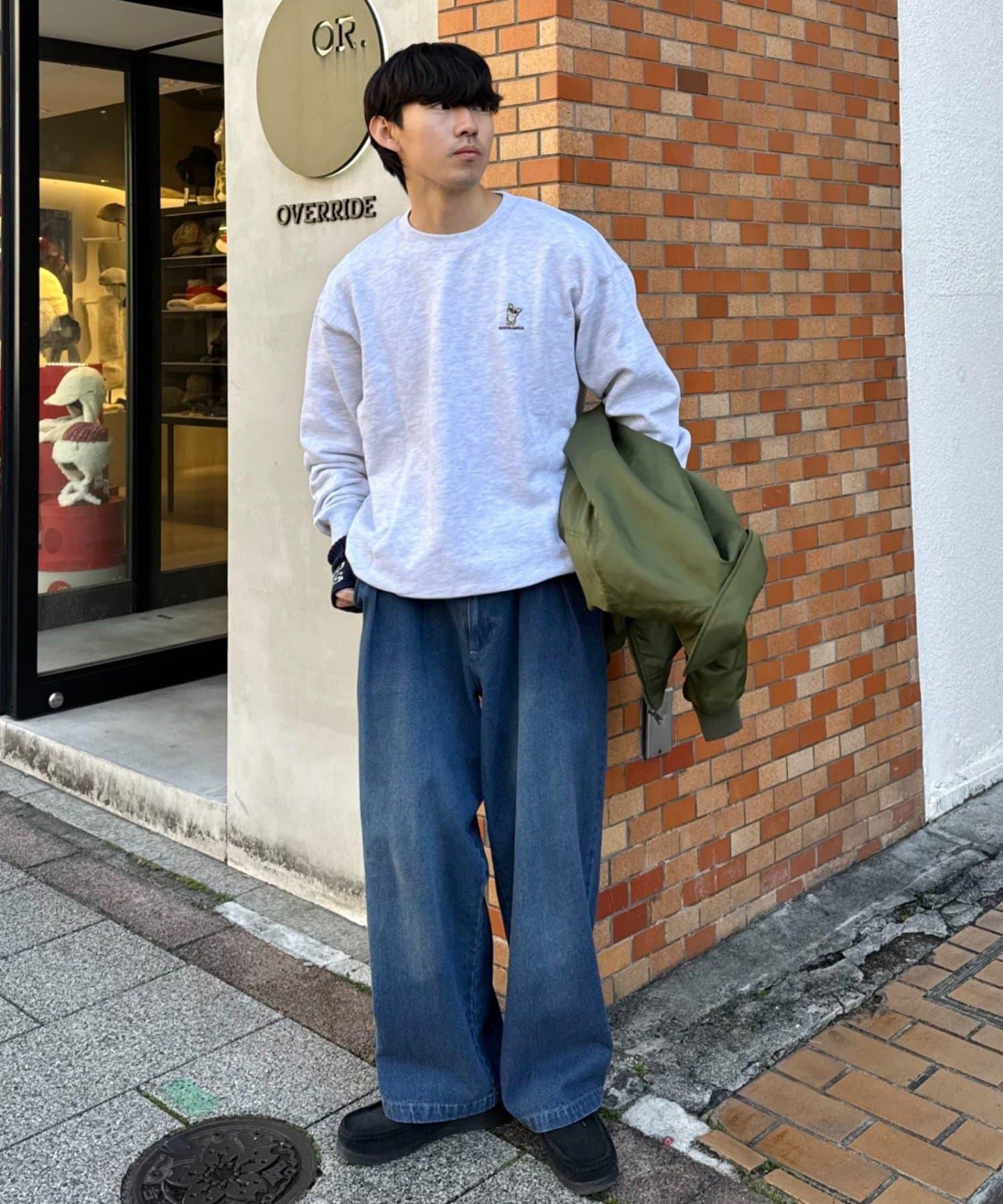 中性 DOGS刺繡Logo印花 衛衣