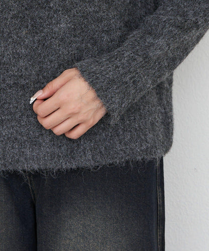 北歐半拉鍊針織針織上衣